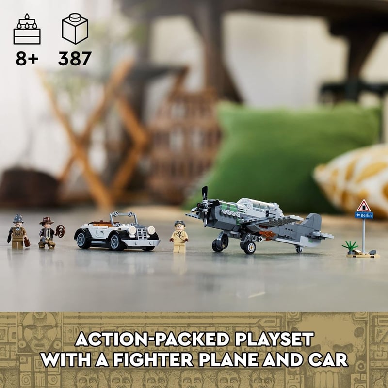 LEGO Indiana Jones Fighter Plane Chase Building Set for Kids
