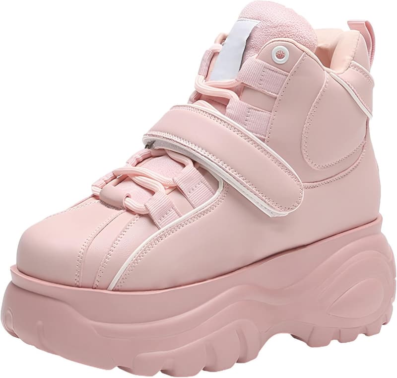 Goth Punk Women's Lace-Up Platform Sneakers