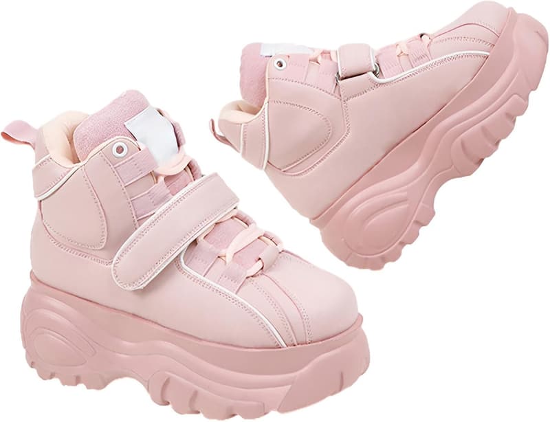 Goth Punk Women's Lace-Up Platform Sneakers