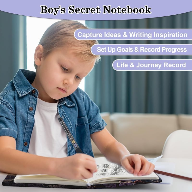 Adventure Journal with Lock for Boys Age 8-18