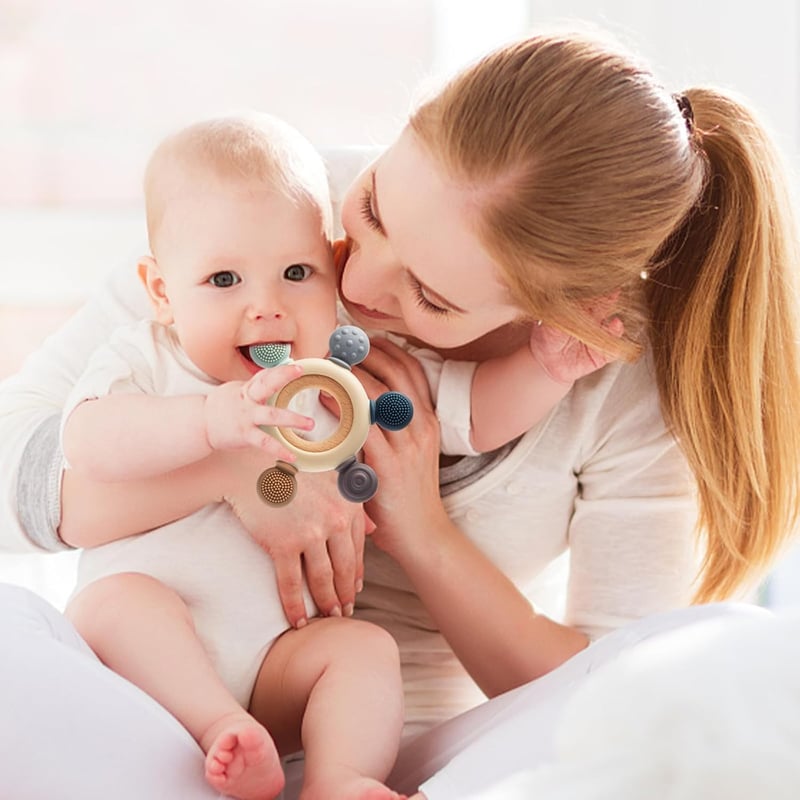 BPA-Free Baby Teething Toys - Sensory Teethers for Infants 0-12 Months