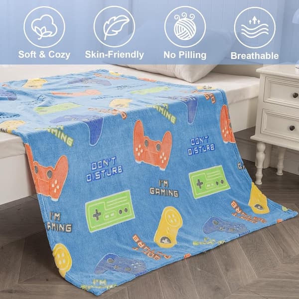 Glow in the Dark Gaming Blanket for Boys - 50