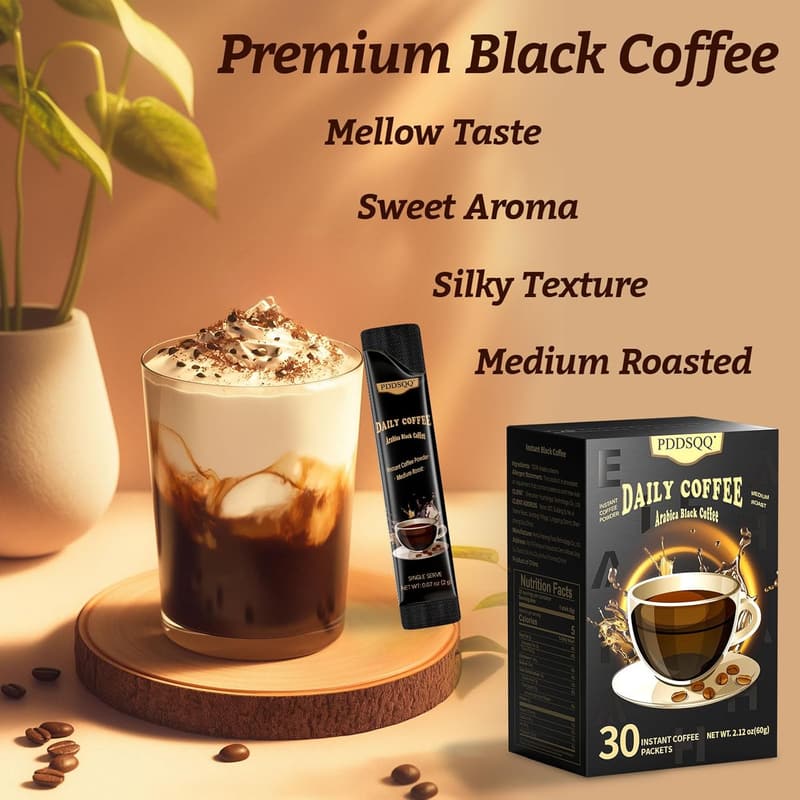 Organic Medium Roast Instant Coffee Packets - 30 Count