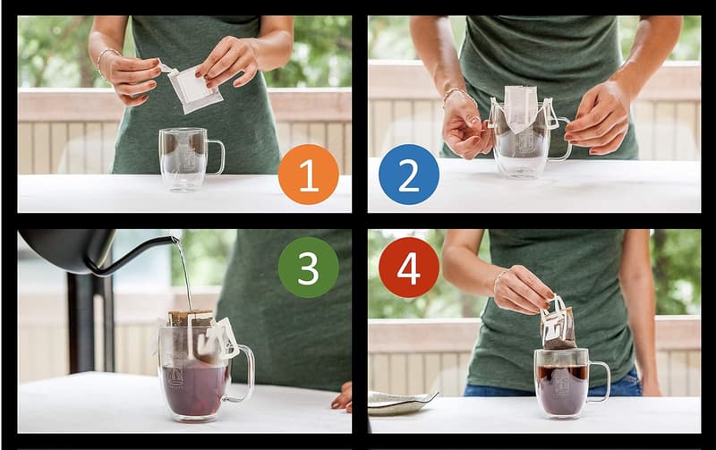 Portable Single-Serve Pour Over Coffee Variety Pack - 10 Servings