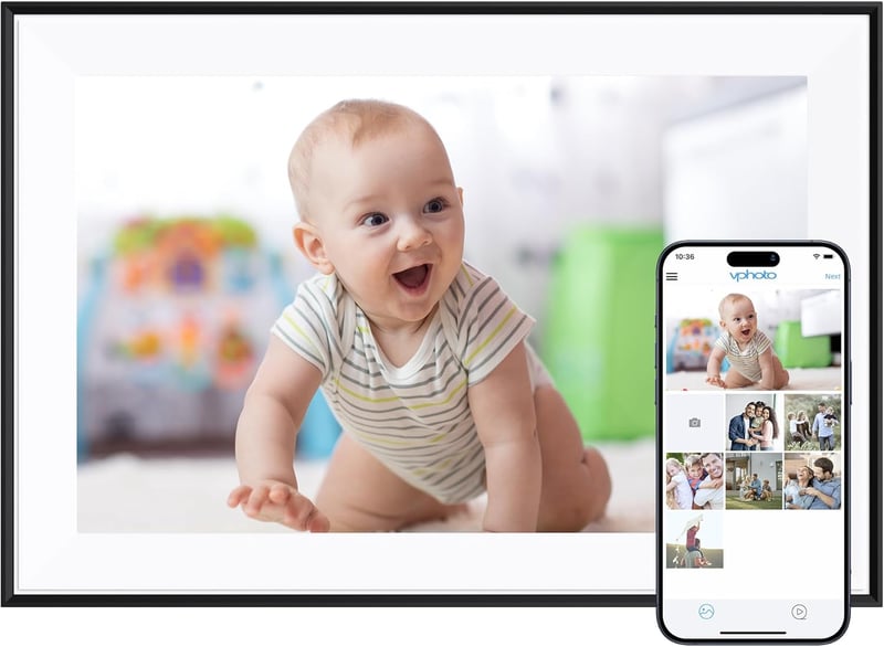 10.1'' HD Digital Picture Frame with WiFi – Perfect Gift for Mom