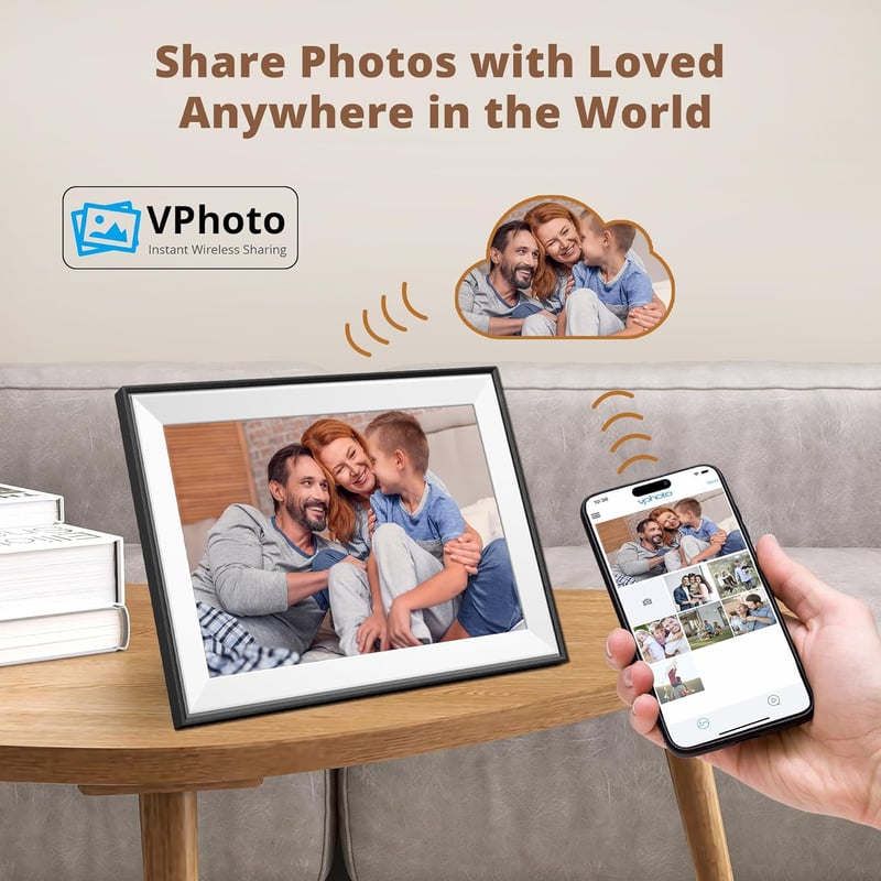 10.1'' HD Digital Picture Frame with WiFi – Perfect Gift for Mom