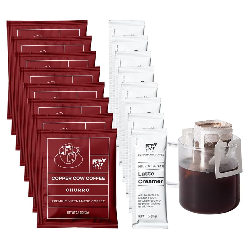 Vietnamese Coffee Pour Over Set with Cinnamon - 8 Servings