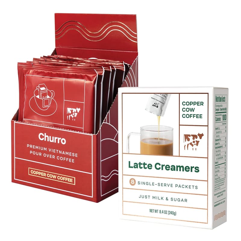 Vietnamese Coffee Pour Over Set with Cinnamon - 8 Servings