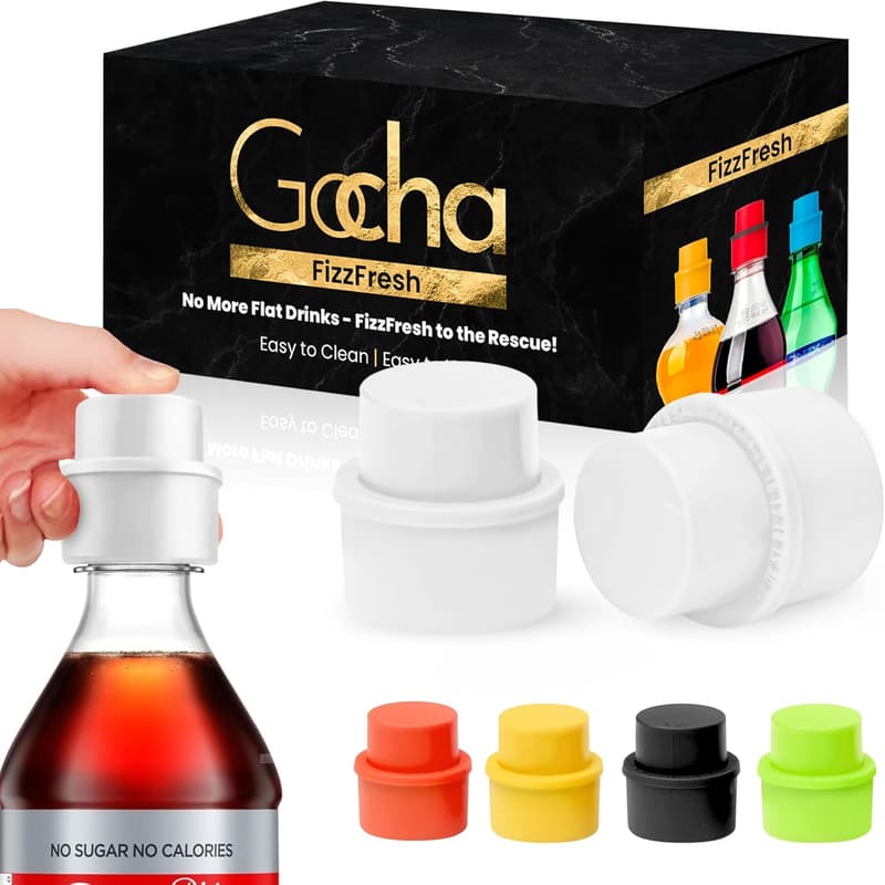 Universal Silicone Soda Bottle Stoppers - 2 Pack Fizz Keepers