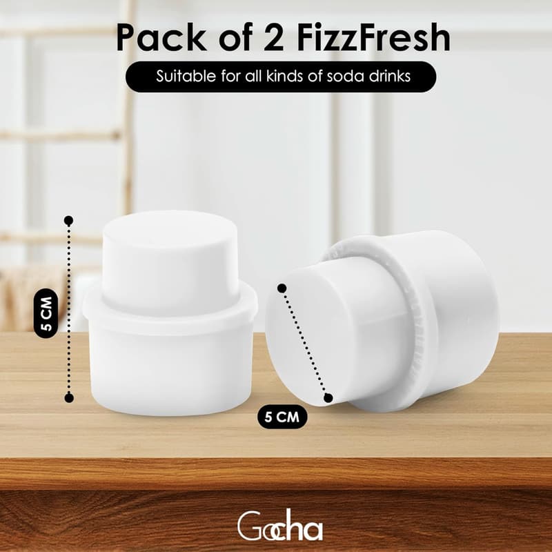 Universal Silicone Soda Bottle Stoppers - 2 Pack Fizz Keepers