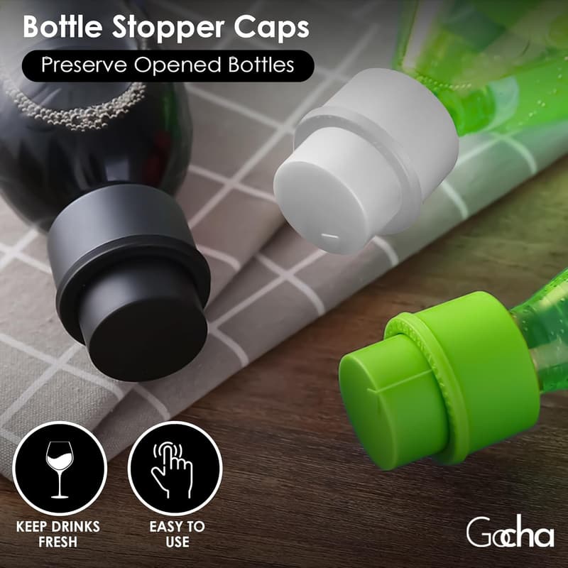 Universal Silicone Soda Bottle Stoppers - 2 Pack Fizz Keepers