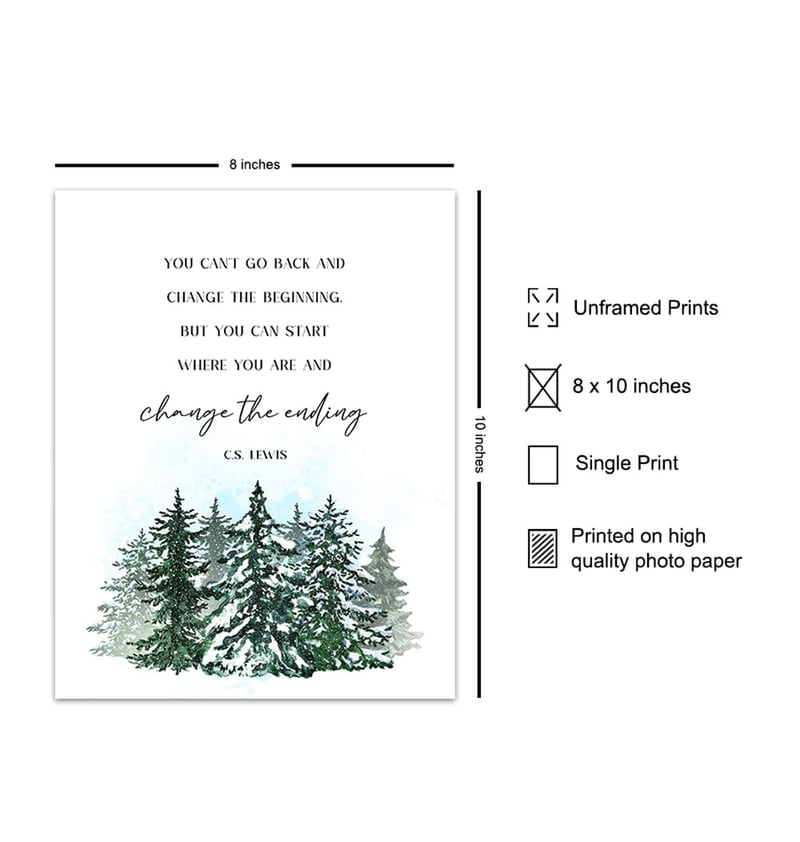 Uplifting Inspirational Wall Art Decor - 8x10 for Home Office