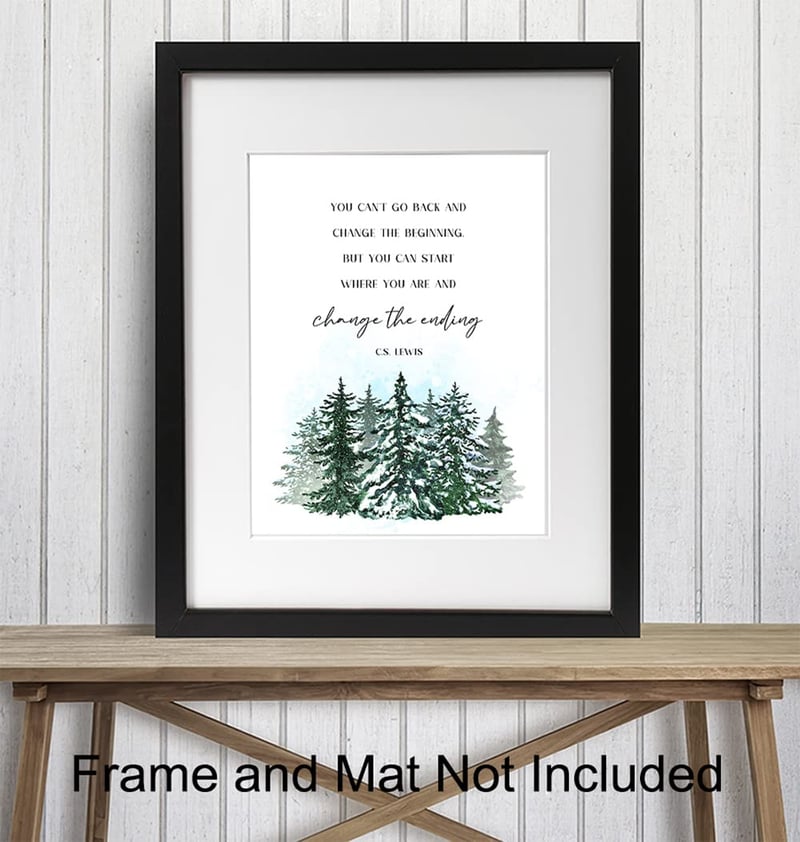 Uplifting Inspirational Wall Art Decor - 8x10 for Home Office