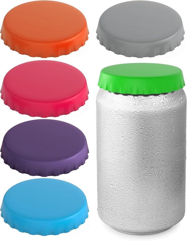 Silicone Soda Can Lids Covers - Assorted 6 Pack