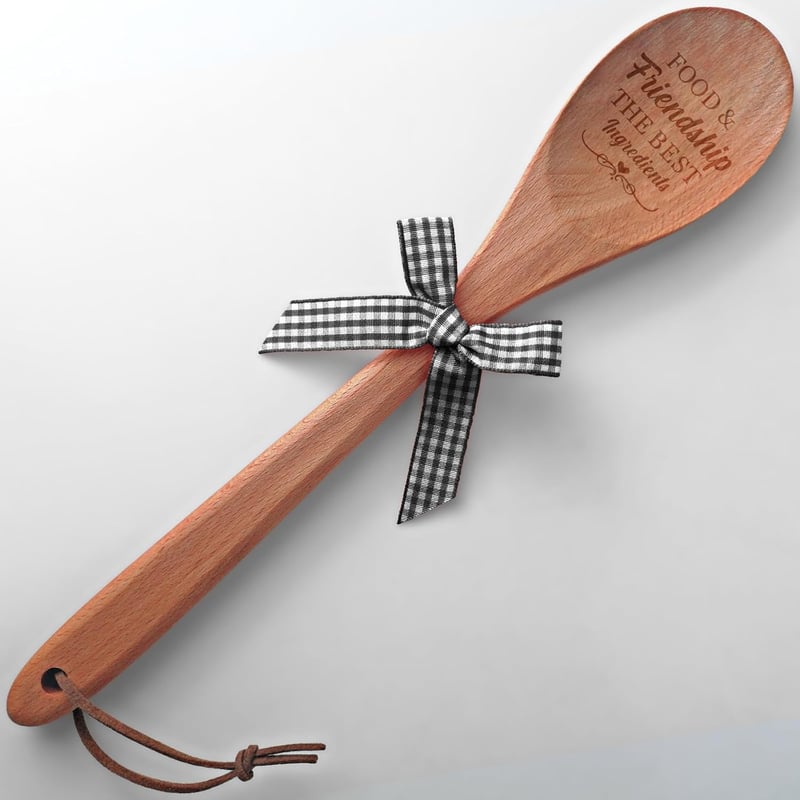 Engraved Friendship Cooking Spoons - Perfect Gift for Her
