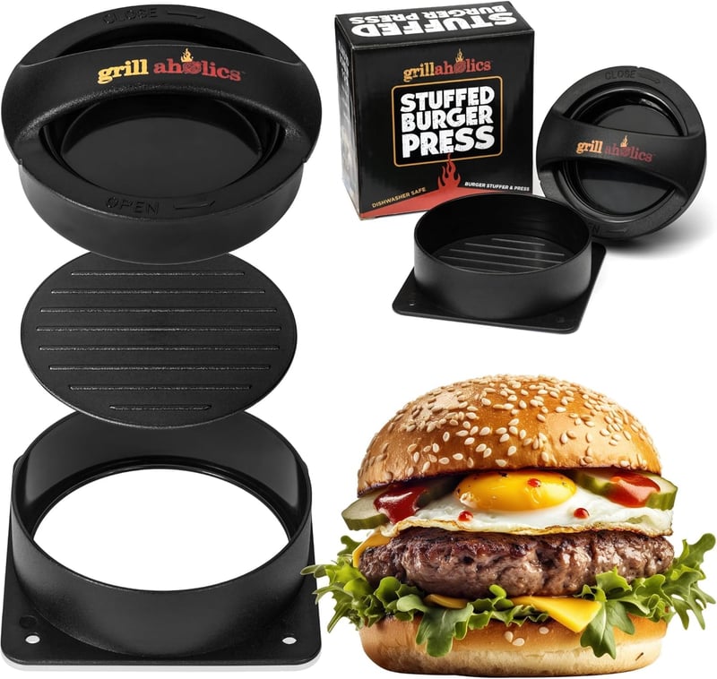 Grilling Gift: Grillaholics Stuffed Burger Press & Recipe eBook