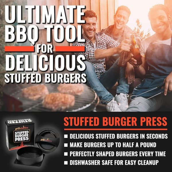 Grilling Gift: Grillaholics Stuffed Burger Press & Recipe eBook