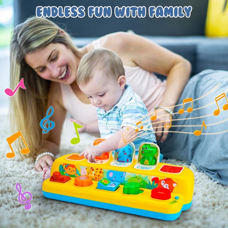 Musical Interactive Animal Toys for 1-2 Year Olds