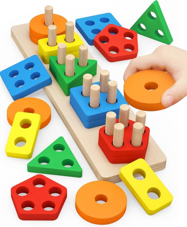 Montessori Sorting & Stacking Toys for Toddlers 1-3 Years