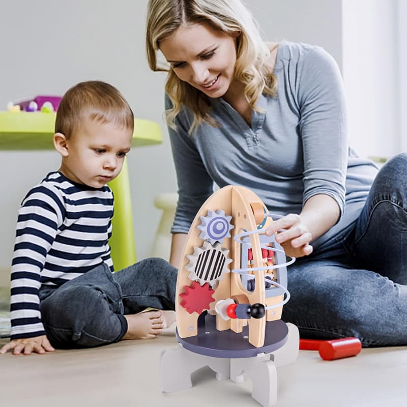 Montessori Activity Cube for Toddlers, STEM Developmental Toy