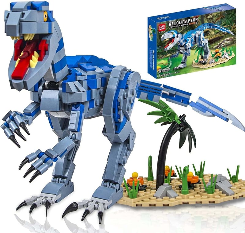 Velociraptor Building Kit - 649PCS Dinosaur Toy for Boys 7-10