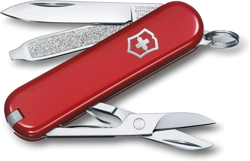 Victorinox Classic SD Swiss Army Knife - Compact, 7 Functions, Red