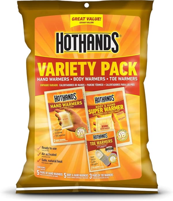 Long-Lasting HotHands Variety Pack - Safe Odorless Warmers