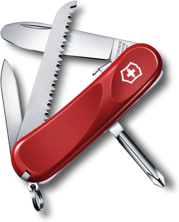 Victorinox Junior 09 Swiss Army Pocket Knife for Kids - Red