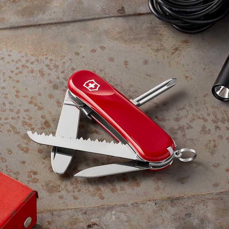 Victorinox Junior 09 Swiss Army Pocket Knife for Kids - Red