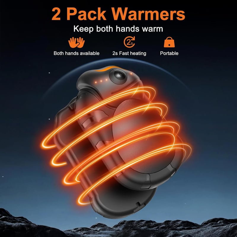 Rechargeable Hand Warmers 6000mAh - 20Hrs Portable Heat