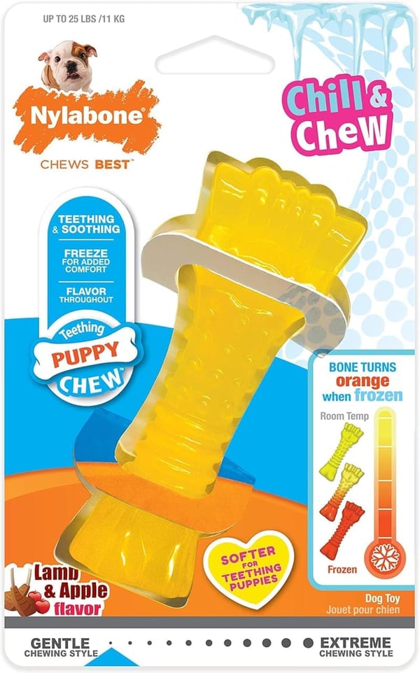Puppy Teething Chew Toy – Color Changing Lamb & Apple Flavor