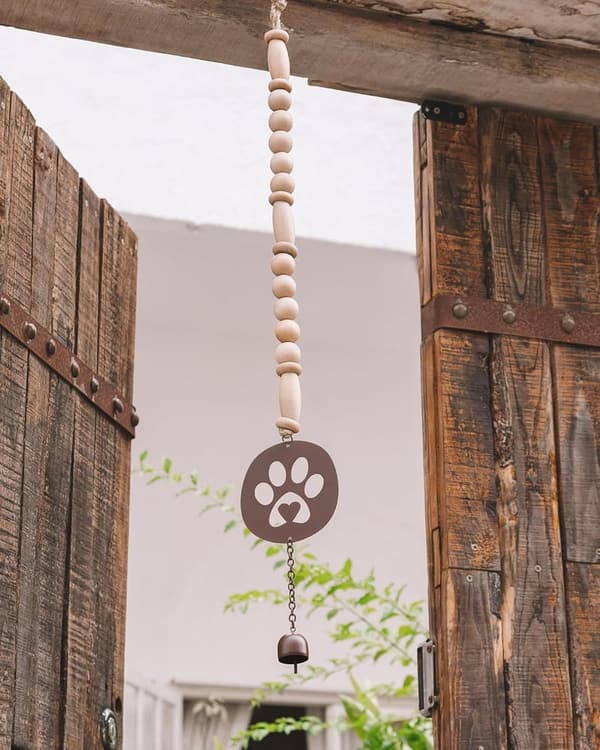 Pet Memorial Wind Chime with Rainbow Bridge Card