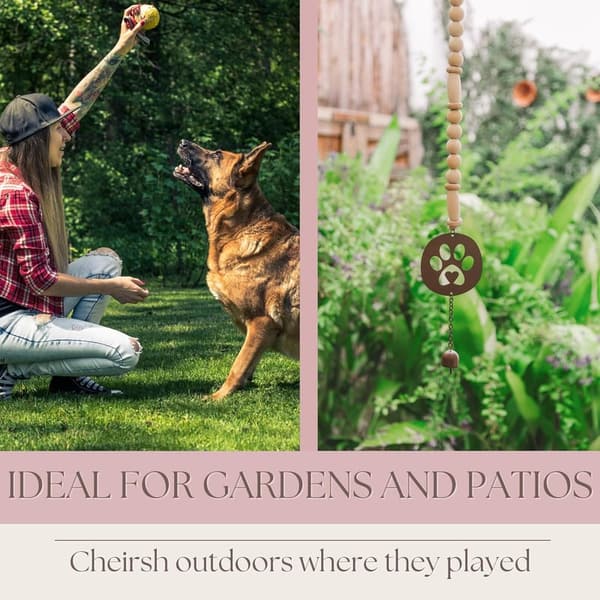 Pet Memorial Wind Chime with Rainbow Bridge Card