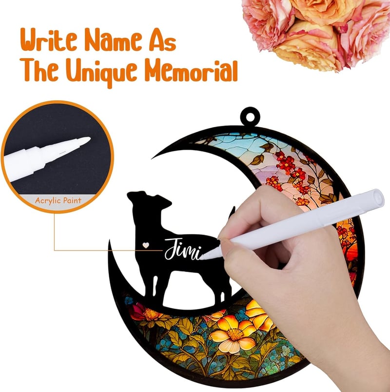 Personalized Dog Memorial Suncatcher for Pet Sympathy