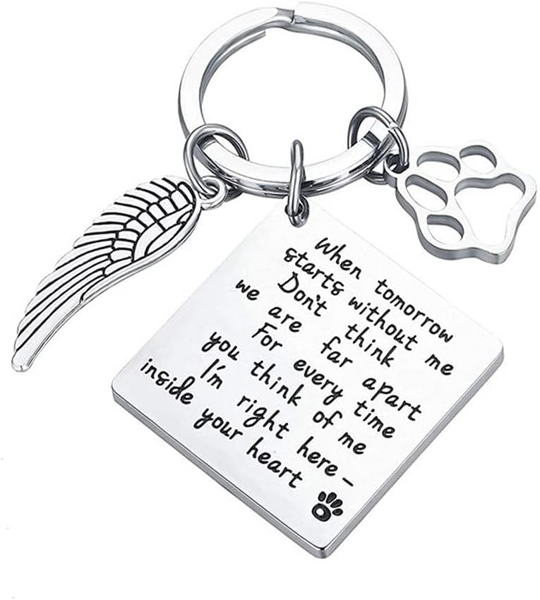 Dog Loss Sympathy Keychain - Memorial Gift for Pet Remembrance