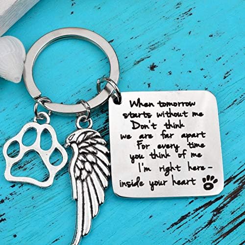 Dog Loss Sympathy Keychain - Memorial Gift for Pet Remembrance