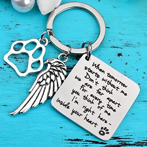 Dog Loss Sympathy Keychain - Memorial Gift for Pet Remembrance