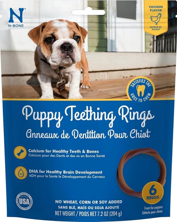 Chicken Flavor Puppy Teething Rings - 7.2 oz, 6 Pack