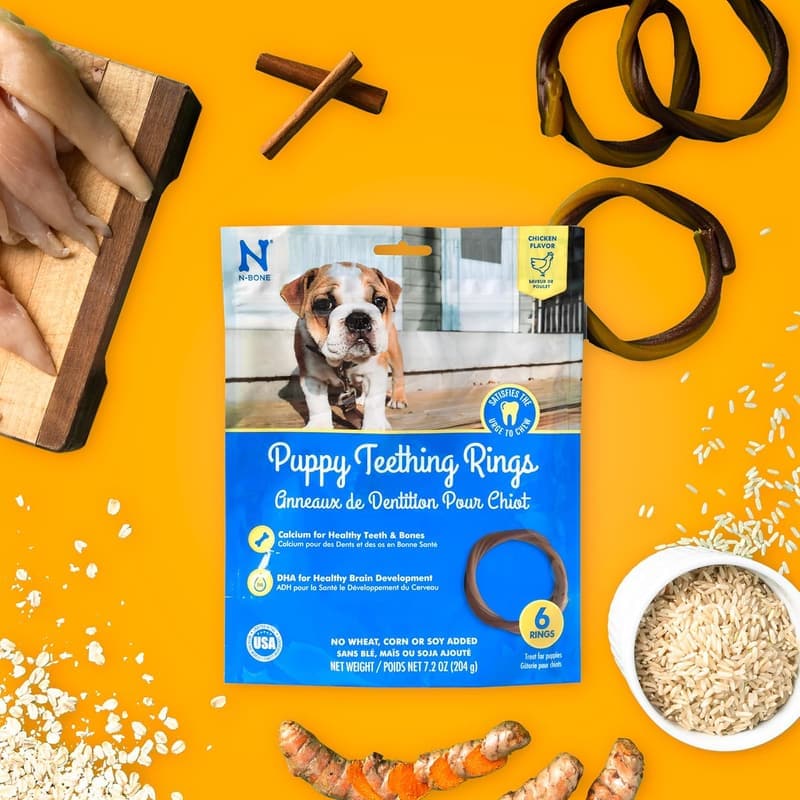 Chicken Flavor Puppy Teething Rings - 7.2 oz, 6 Pack