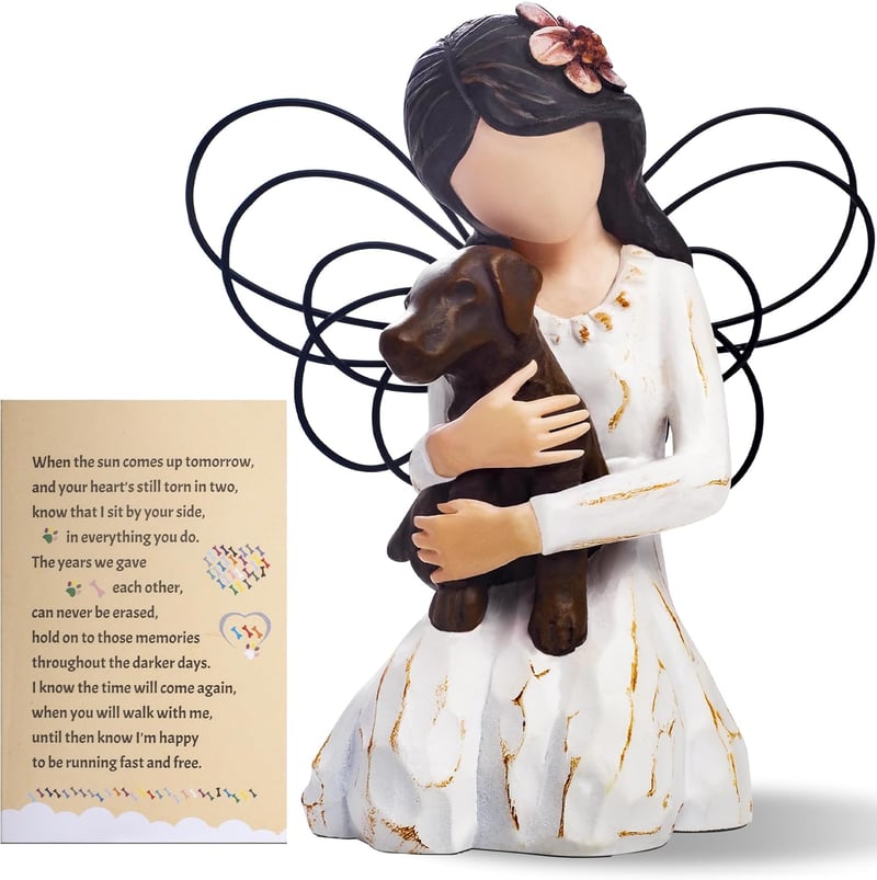 Dog Memorial Angel Figurine - Sympathy Gift for Pet Loss
