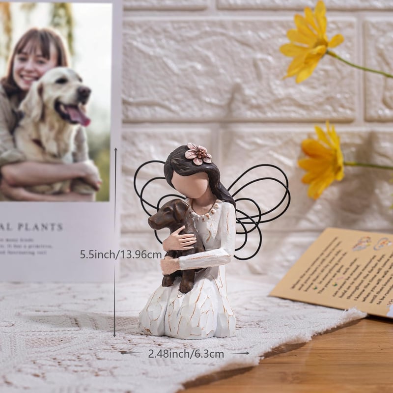 Dog Memorial Angel Figurine - Sympathy Gift for Pet Loss