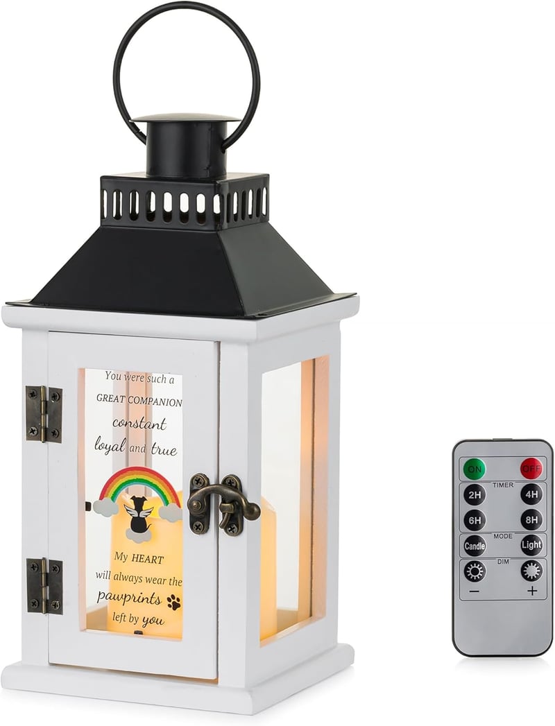 Pet Sympathy Lantern with LED Candle & Remote Control