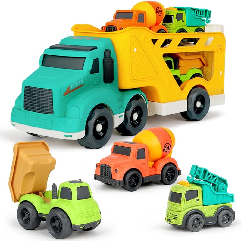 Toddler Toy Truck Set - BPA-Free Cars for Ages 2-4