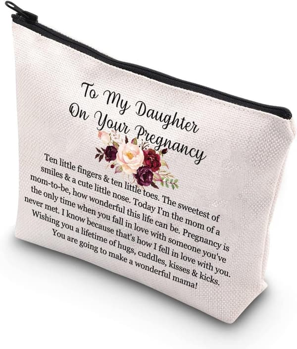 Pregnancy Makeup Bag for Daughters - Waterproof Canvas