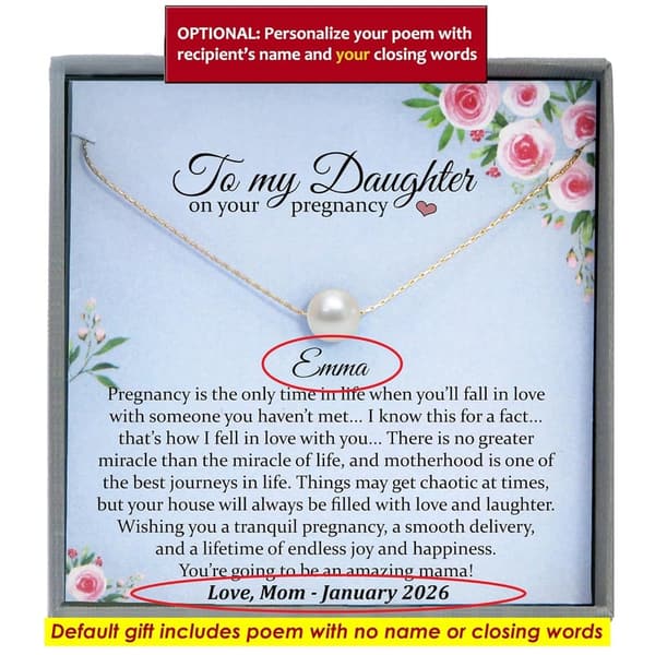 Gifts for Expecting Daughters: 14K Gold or Silver Jewelry