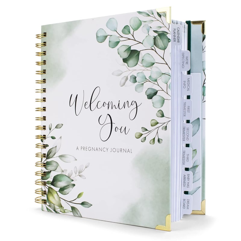 Pregnancy Journal for First-Time Moms with Stickers & Keepsake Pocket