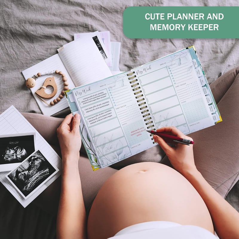 Pregnancy Journal for First-Time Moms with Stickers & Keepsake Pocket