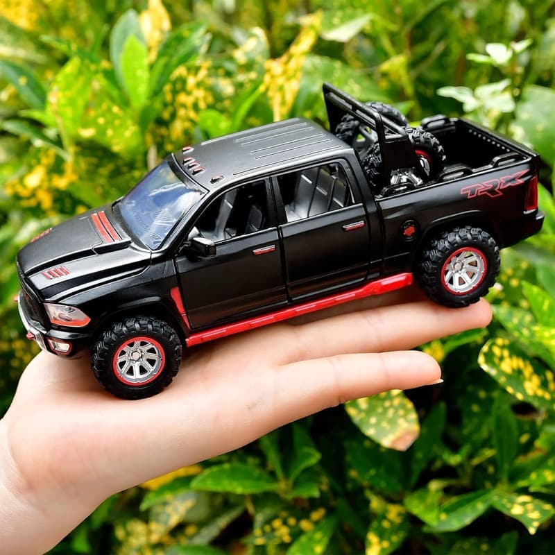 Diecast RAM 1500 Toy Truck with Lights & Sound for Kids 4-8