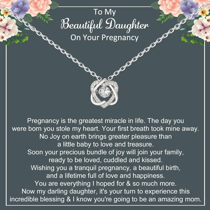 New Mom Gift: Sterling Silver Pearl Necklace for Moms-to-Be