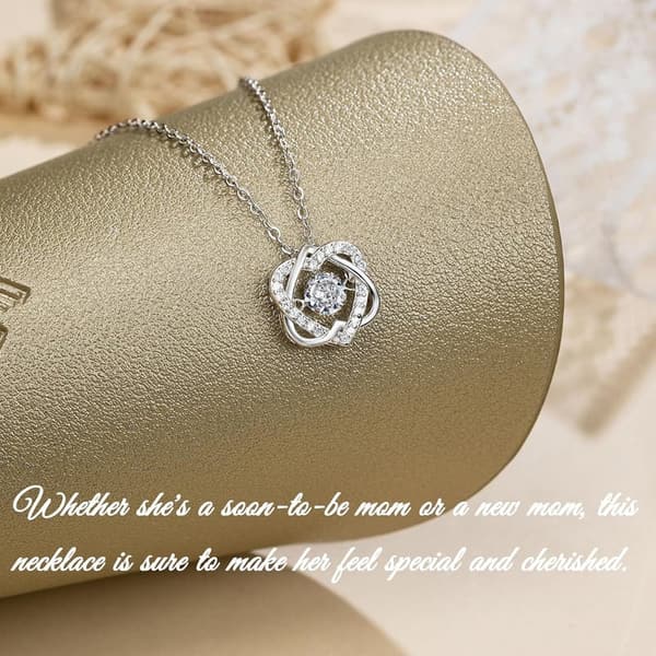 New Mom Gift: Sterling Silver Pearl Necklace for Moms-to-Be